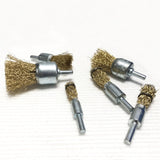 5pcs Wire Brush Industrial Grade Stainless Steel Rust Removal Wire Brush, 10x6x25mm, 12x6x25mm, 16x6x25mm, 20x6x25mm, 25x6x25mm, 30x6x25mm