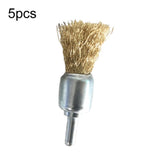 5pcs Wire Brush Industrial Grade Stainless Steel Rust Removal Wire Brush, 10x6x25mm, 12x6x25mm, 16x6x25mm, 20x6x25mm, 25x6x25mm, 30x6x25mm