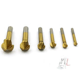 6 In 1 90 Degree Three-edge Chamfering Knife Woodworking Milling Cutter Chamfering Machine Hole Opener, Iron Box, Plastic Bag