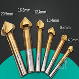 6 In 1 90 Degree Three-edge Chamfering Knife Woodworking Milling Cutter Chamfering Machine Hole Opener, Iron Box, Plastic Bag