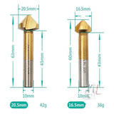 6 In 1 90 Degree Three-edge Chamfering Knife Woodworking Milling Cutter Chamfering Machine Hole Opener, Iron Box, Plastic Bag