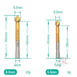 6 In 1 90 Degree Three-edge Chamfering Knife Woodworking Milling Cutter Chamfering Machine Hole Opener, Iron Box, Plastic Bag