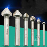 6 In 1 90 Degree Three-edge Chamfering Knife Woodworking Milling Cutter Chamfering Machine Hole Opener, Iron Box, Plastic Bag