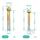 6 In 1 90 Degree Three-edge Chamfering Knife Woodworking Milling Cutter Chamfering Machine Hole Opener, Iron Box, Plastic Bag