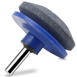 6 PCS Grinding Stone Industrial Electric Sharpener Mower Grinding Tool Wear Resistant Grinding Head, Plastic Blue, Plastic Black, Plastic Cyan, Plastic Red, Plastic Orange, Plastic Dark Blue, Metal
