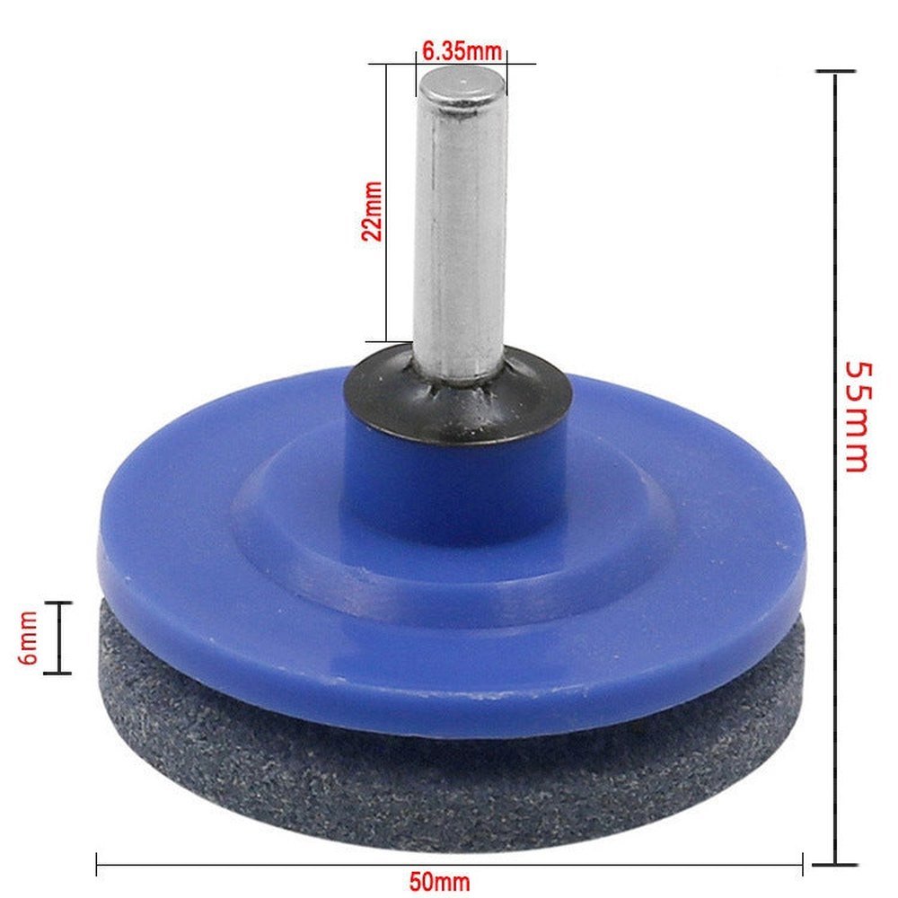 6 PCS Grinding Stone Industrial Electric Sharpener Mower Grinding Tool Wear Resistant Grinding Head, Plastic Blue, Plastic Black, Plastic Cyan, Plastic Red, Plastic Orange, Plastic Dark Blue, Metal - laboratorydeal