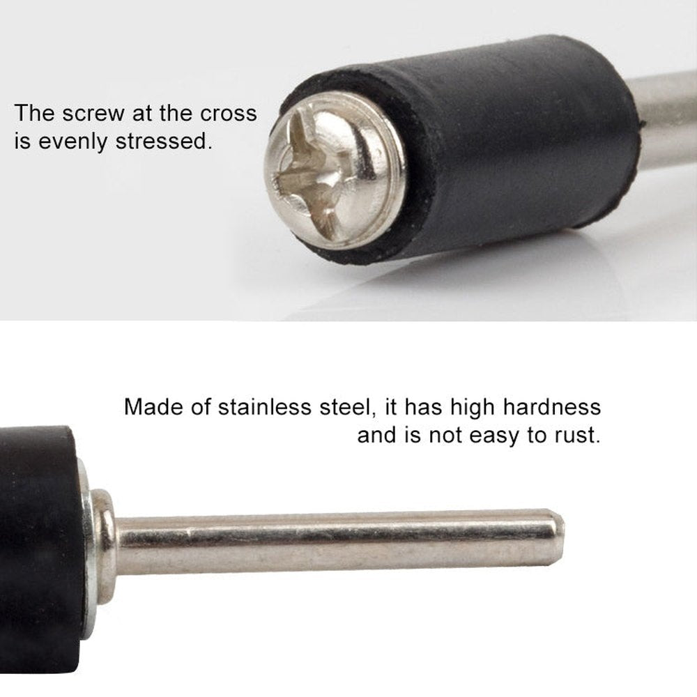 6 PCS Rubber Wheel Connecting Rod Sandpaper Ring Fixing Rod, Without Sandpaper Ring, 12.7MM 3.15MM, 12.7MM 2.3MM, 6.35MM 2.3MM - laboratorydeal