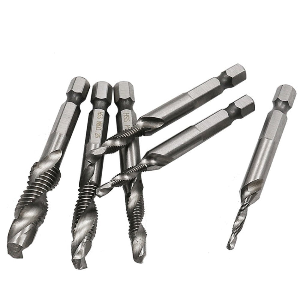 6 PCS / Set HSS Multi - Function Integrated Composite Tap Hole Tapping Chamfering, 6 PCS / Set Hole Tapping Chamfering - laboratorydeal