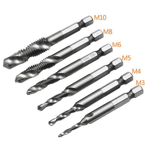6 PCS / Set HSS Multi - Function Integrated Composite Tap Hole Tapping Chamfering, 6 PCS / Set Hole Tapping Chamfering - laboratorydeal