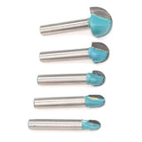 6 Shank Lace Round Cutter Woodworking Relief Milling Cutter, 5 PCS/Set 6-18mm, 4 PCS/Set 16-32mm