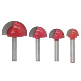 6 Shank Lace Round Cutter Woodworking Relief Milling Cutter, 5 PCS/Set 6-18mm, 4 PCS/Set 16-32mm