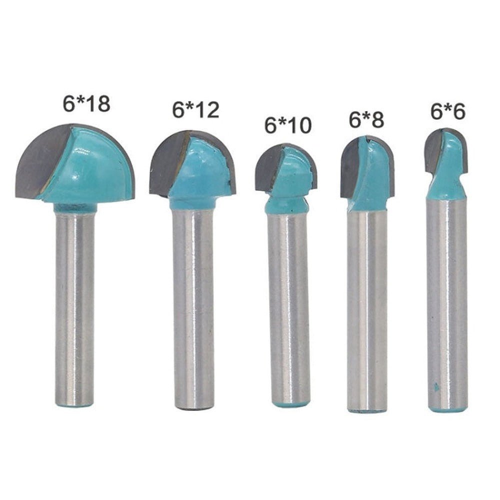 6 Shank Lace Round Cutter Woodworking Relief Milling Cutter, 5 PCS/Set 6 - 18mm, 4 PCS/Set 16 - 32mm - laboratorydeal