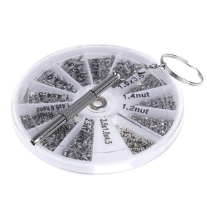 600pcs Micro Glasses Sunglasses Watch Glasses Case Crack Repair Kit Tool Kit with Screwdriver - laboratorydeal