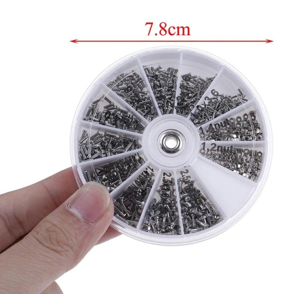 600pcs Micro Glasses Sunglasses Watch Glasses Case Crack Repair Kit Tool Kit with Screwdriver - laboratorydeal