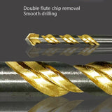 6mm Titanium-Plated King Drill Porcelain Brick Glass Brick Drill Punched Twist Triangle Drill, 6mm, 8mm, 10mm, 12mm, 6mm+8mm+10mm+12mm, 6mm+6mm+8mm+10mm+12mm