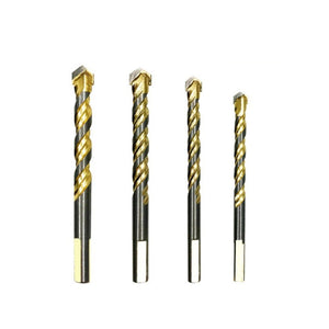 6mm Titanium - Plated King Drill Porcelain Brick Glass Brick Drill Punched Twist Triangle Drill, 6mm, 8mm, 10mm, 12mm, 6mm+8mm+10mm+12mm, 6mm+6mm+8mm+10mm+12mm - laboratorydeal