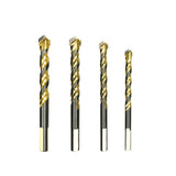 6mm Titanium-Plated King Drill Porcelain Brick Glass Brick Drill Punched Twist Triangle Drill, 6mm, 8mm, 10mm, 12mm, 6mm+8mm+10mm+12mm, 6mm+6mm+8mm+10mm+12mm