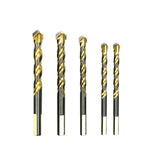 6mm Titanium-Plated King Drill Porcelain Brick Glass Brick Drill Punched Twist Triangle Drill, 6mm, 8mm, 10mm, 12mm, 6mm+8mm+10mm+12mm, 6mm+6mm+8mm+10mm+12mm