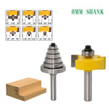 7 Bearing Slot Cutters 8 Handle Adjustable Woodworking Milling Cutters, 7 Bearing Slot Cutters