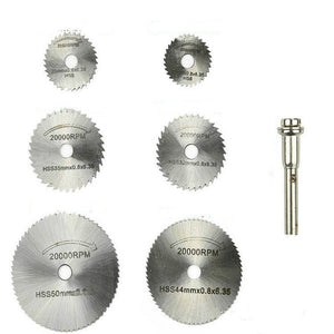 7 PCS/Set Electric Grinder Saw Blade High Speed Steel Saw Blade Woodworking Saw Blade High Speed Steel Cutting Piece, 11026, 11027 - laboratorydeal