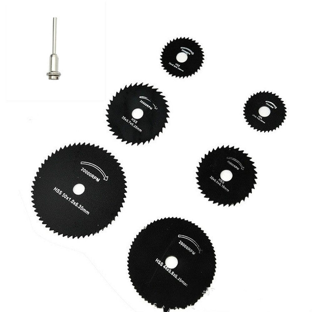 7 PCS/Set Electric Grinder Saw Blade High Speed Steel Saw Blade Woodworking Saw Blade High Speed Steel Cutting Piece, 11026, 11027 - laboratorydeal