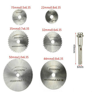 7 PCS/Set Electric Grinder Saw Blade High Speed Steel Saw Blade Woodworking Saw Blade High Speed Steel Cutting Piece, 11026, 11027 - laboratorydeal