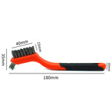 7 inch Industrial Cleaning Brush Mini Refractor Cleaning Gap Brush, Nylon Silk, Stainless Steel Wire, Copper Wire, Nylon Silk+Stainless Steel Wire+Copper Wire