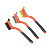 7 inch Industrial Cleaning Brush Mini Refractor Cleaning Gap Brush, Nylon Silk, Stainless Steel Wire, Copper Wire, Nylon Silk+Stainless Steel Wire+Copper Wire