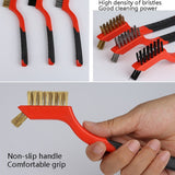 7 inch Industrial Cleaning Brush Mini Refractor Cleaning Gap Brush, Nylon Silk, Stainless Steel Wire, Copper Wire, Nylon Silk+Stainless Steel Wire+Copper Wire