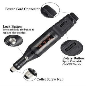 70pcs/set Mini Electric Speed Adjustable Engraving Pen Micro Electric Drill, EU Plug, US Plug - laboratorydeal