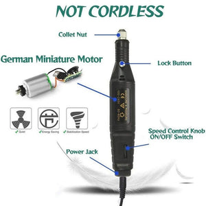 70pcs/set Mini Electric Speed Adjustable Engraving Pen Micro Electric Drill, EU Plug, US Plug - laboratorydeal
