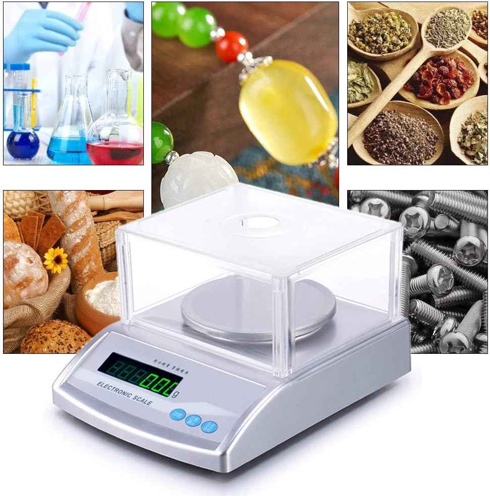 Micro Scales, Lab Digital Scales 0.1g/0.01g/0.001g Precision Electronic Scale Laboratory Analytical Balance, Used in Kitchen, School, Jewelry and Industry,300g/0.001g