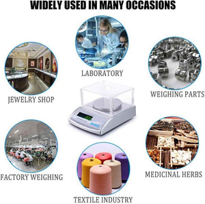 Micro Scales, Lab Digital Scales 0.1g/0.01g/0.001g Precision Electronic Scale Laboratory Analytical Balance, Used in Kitchen, School, Jewelry and Industry,300g/0.001g