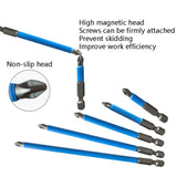 7PCS/set PH2 Strong Magnetic Hand Drill Screwdriver Mouth Anti-Slip Screwdriver Bit, 7PCS/set PH2, 6PCS/set 25mm, 7PCS/set 50mm, 12 PCS/set 50mm