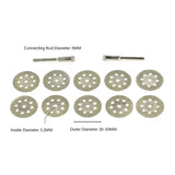 8 Holes Emery Cutting Chip Jade  Saw Blade Electric Grinder Accessories, 10 Saw Blade 2 Connecting rod 30MM, 10 Saw Blade 2 Connecting rod 20MM, 10 Saw Blade 2 Connecting rod 22MM, 10 Saw Blade 2 Connecting rod 25MM