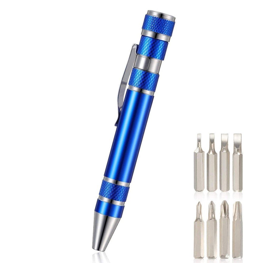 8 In 1 Multifunctional Mini Aluminum Tool Pen Screwdriver Set - laboratorydeal