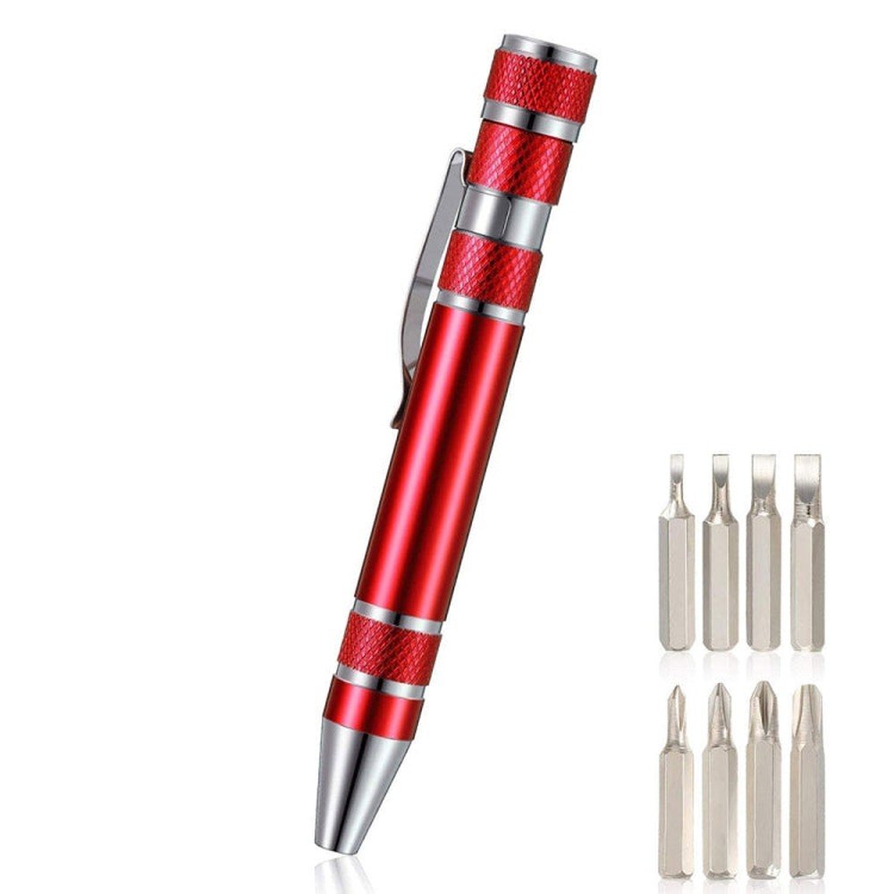 8 In 1 Multifunctional Mini Aluminum Tool Pen Screwdriver Set - laboratorydeal