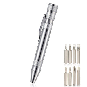 8 In 1 Multifunctional Mini Aluminum Tool Pen Screwdriver Set - laboratorydeal
