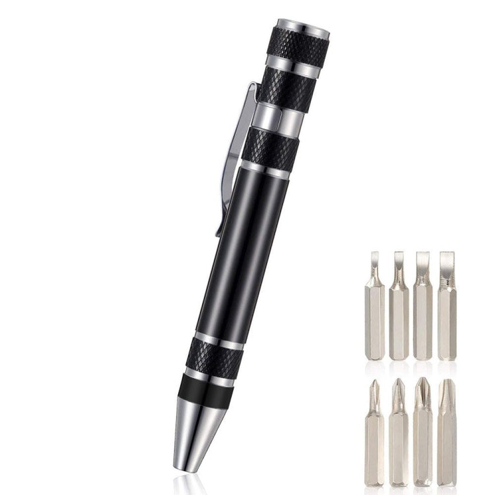 8 In 1 Multifunctional Mini Aluminum Tool Pen Screwdriver Set - laboratorydeal
