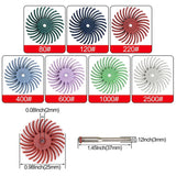 8 PCS Ivory Fruit Polishing Head Bloody Lotus Wood Carving  Nuclear Carving Slit Grinding Head, 80 Grit, 120 Grit, 220 Grit, 320 Grit, 400 Grit, 600 Grit, 1000 Grit