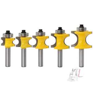 8 - Shank Bearing Positive Semicircular Cutter Engraving Machine Woodworking Cutter, No. 1, No. 2, No. 3, No. 4, No. 5, 5 PCS/Set - laboratorydeal