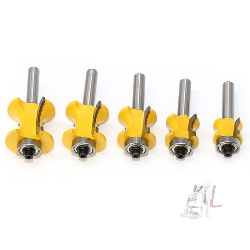 8 - Shank Bearing Positive Semicircular Cutter Engraving Machine Woodworking Cutter, No. 1, No. 2, No. 3, No. 4, No. 5, 5 PCS/Set - laboratorydeal