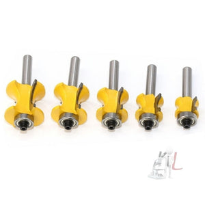 8 - Shank Bearing Positive Semicircular Cutter Engraving Machine Woodworking Cutter, No. 1, No. 2, No. 3, No. 4, No. 5, 5 PCS/Set - laboratorydeal