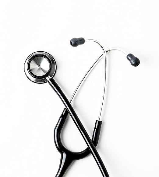 Fidelis Healthcare Black Edition Dual Head Stainless Steel Stethoscope for Doctors, Nurses & Medical Students | Light Weight Chest Piece | Flexible Latex Free Tube