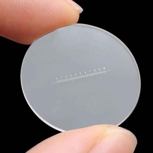 Ocular Micrometer Eyepiece Graticule for Microscopes | 19mm Diameter Disc | 10mm/100 Scale (0.1mm Divisions) | Precision Glass Calibration Scale for Lab & Research