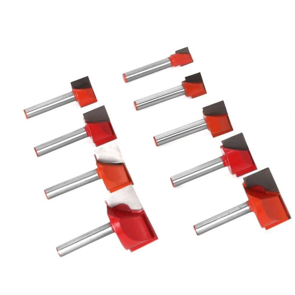 9 In1 6 Handle Bottom Cleaning Knife Woodworking Slotting Milling Cutter CNC Engraving Machine Tool, 9 In1 - laboratorydeal