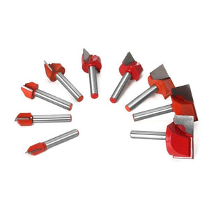 9 In1 6 Handle Bottom Cleaning Knife Woodworking Slotting Milling Cutter CNC Engraving Machine Tool, 9 In1 - laboratorydeal