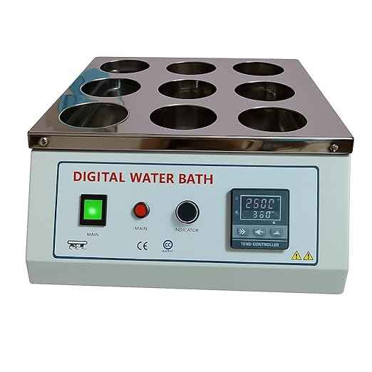 Digital Water Bath, Rectangular 6 Hole, concentric rings having 75 mm dia