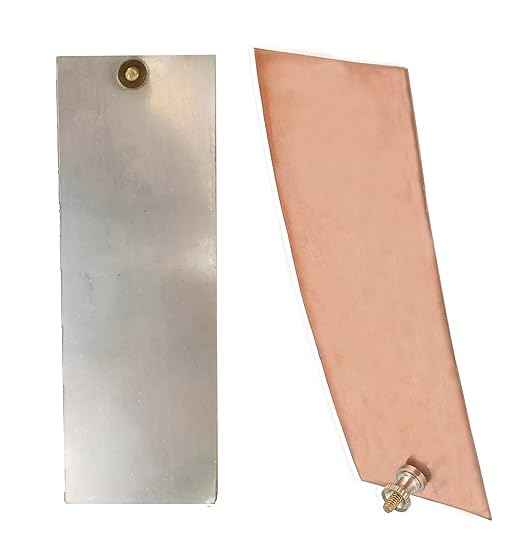 zinc and copper plate with terminal for lab experiments
