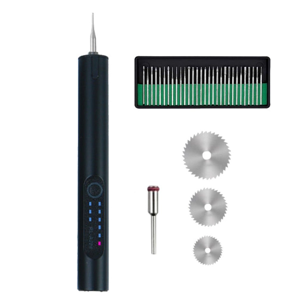 A288 Electric Grinding Machine Small Handheld Carving Pen, Style:, Gray, Black, White, Blue, Gray+Saw Blade+Grinding Head, Black+Saw Blade+Grinding Head, White+Saw Blade+Grinding Head, Blue+Saw Blade+Grinding Head - laboratorydeal